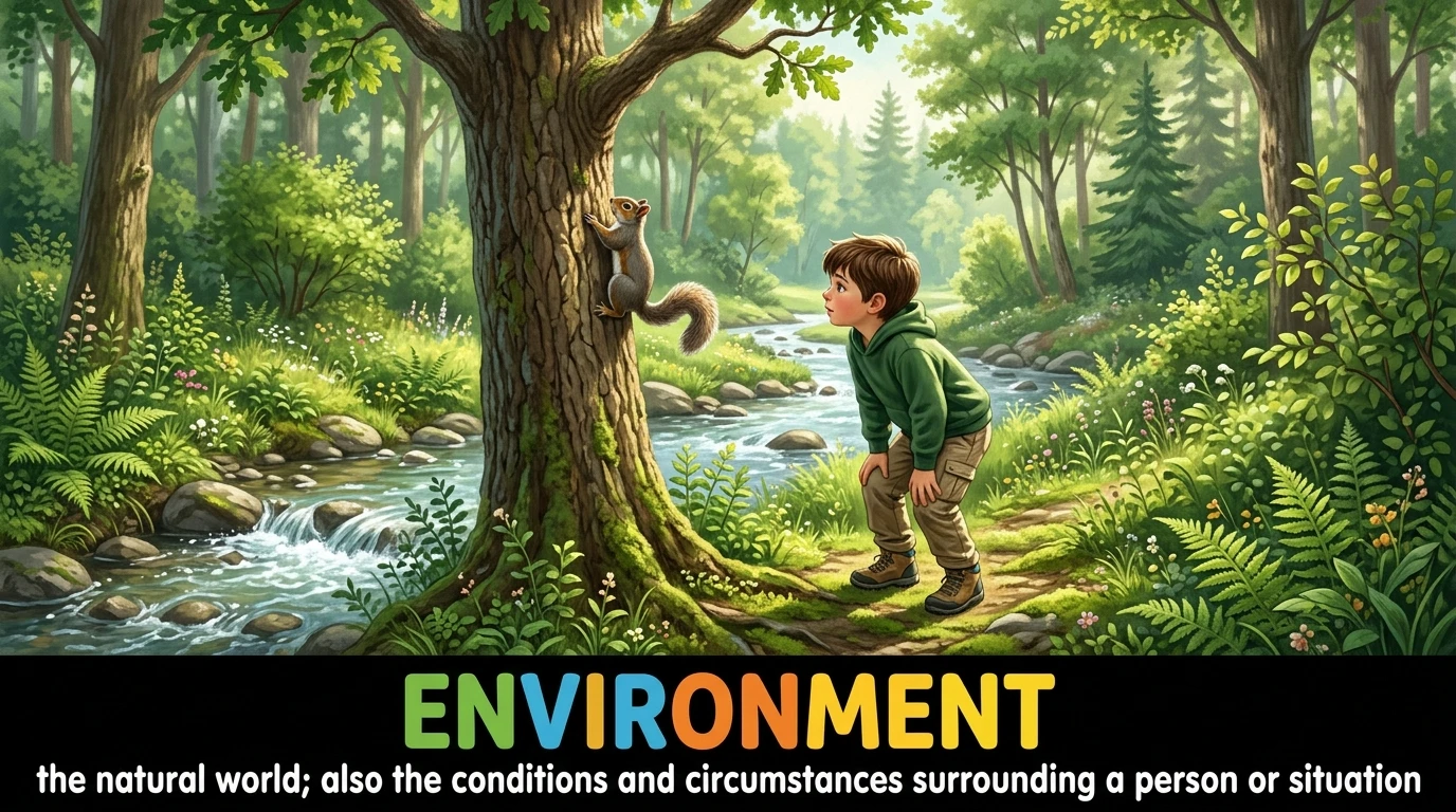 English Illustration for environment